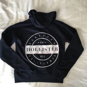 Hollister zipped logo hoodie NWOT